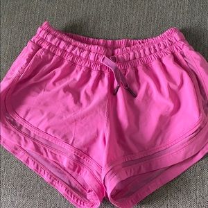 Bright Pink LuLulemon running shorts